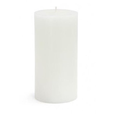 ZEST CANDLE Zest Candle CPZ-082-12 3 x 6 in. White Pillar Candles-12pcs-Case - Bulk CPZ-082_12